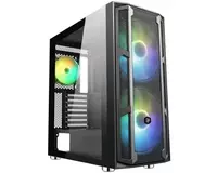 Корпус 2E GAMING CONTEGO (GW02) MidT  EATX  2xUSB2.0  2xUSB3.0  2x200  2x120ARGB  стекло (боковая панель)  без БП  черный