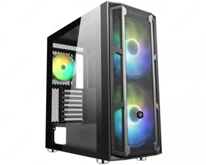  Корпус 2E GAMING CONTEGO (GW02) MidT  EATX  2xUSB2.0  2xUSB3.0  2x200  2x120ARGB  стекло (боковая панель)  без БП  черный - 