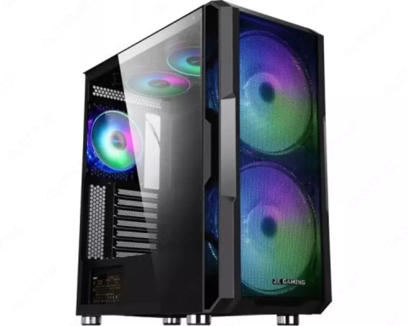 Корпус 2E GAMING CONTEGO NEO (GW05) MidT  EATX  2xUSB2.0  2xUSB3.0  2x200мм ARGB  3x120мм ARGB  стекло (боковая панель)  без БП  черный