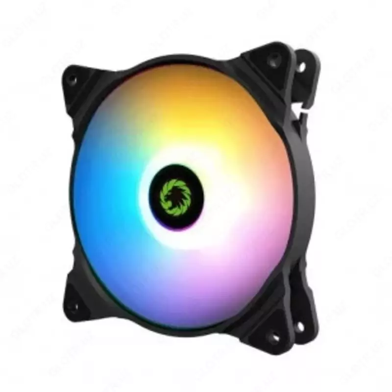 Корпусной вентилятор GAMEMAX (FN-12Rainbow-D) 120ARGB  3-4пин белые лопасти  черная рамка