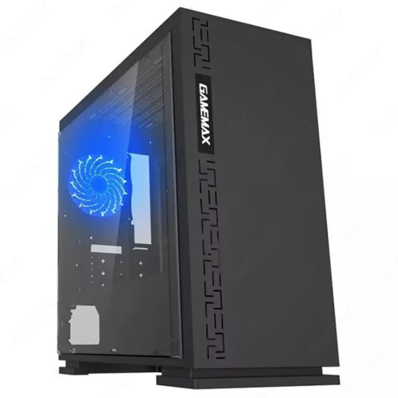 Корпус GAMEMAX EXPEDITION BK MiniT  1xUSB3.0  2xUSB2.0  1x120LED акрил (бок.) без БП черный - 