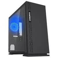  Корпус GAMEMAX EXPEDITION BK MiniT  1xUSB3.0  2xUSB2.0  1x120LED акрил (бок.) без БП черный - 