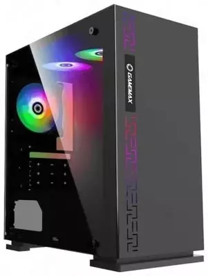  Корпус GAMEMAX DARK RANGER  MiniT  1xUSB3.0  2xUSB2.0 1x120ARGB стекло (бок.) без БП черный - 