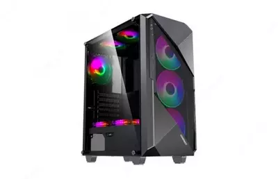 Корпус GAMEMAX REVOLT MidT 1xUSB3.0  1xUSB2.0  4x120ARGB  стекло (бок.) без БП черный
