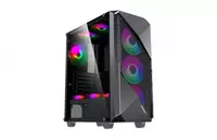  Корпус GAMEMAX REVOLT MidT 1xUSB3.0  1xUSB2.0  4x120ARGB  стекло (бок.) без БП черный - 