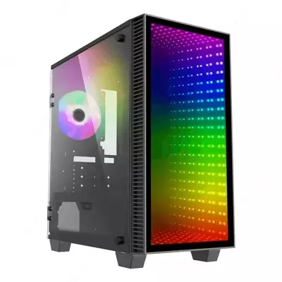  Корпус GAMEMAX MINI ABYSS MiniT  2xUSB3.0  1x120ARGB  стекло (бок.) без БП черный - 