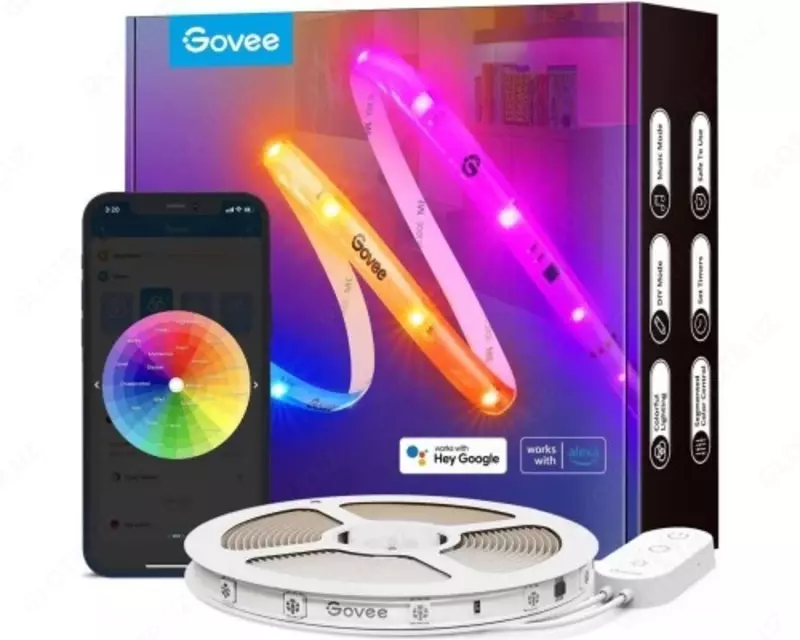 Лента светодиодная умная Govee H619С RGBIC Basic Wi-Fi + Bluetooth LED Strip Light With Protective C
