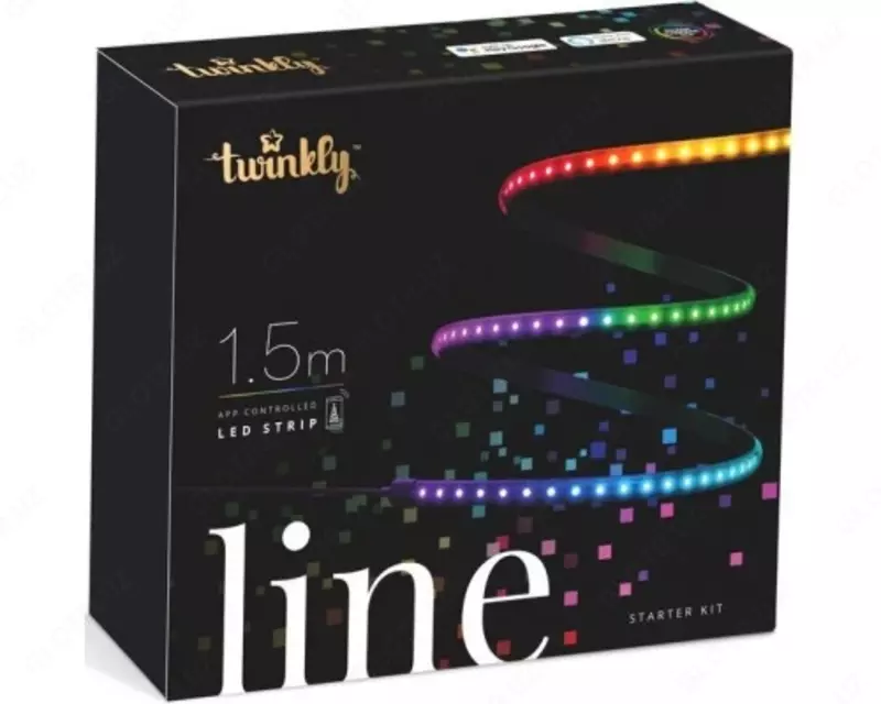 Smart LED Гирлянда Twinkly Strings RGB 100  Gen II  IP44  длина 8м  кабель черный