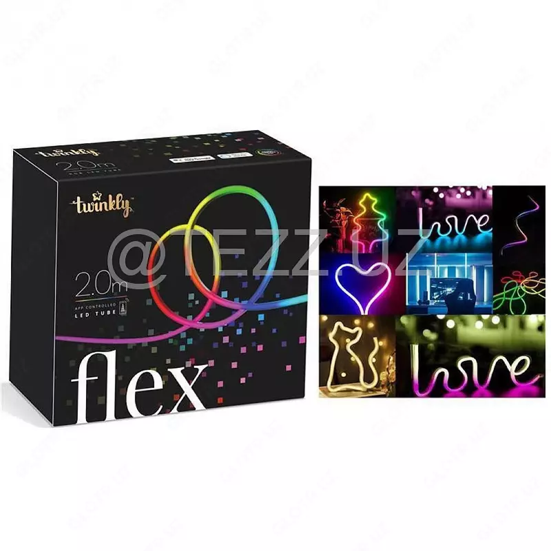 Smart LED Twinkly Flex RGB 200  гибкий контур  IP20  длина 2м  кабель белый