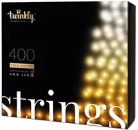 Smart LED Гирлянда Twinkly Strings AWW 400  Gen II  IP44  длина 32м  кабель черный