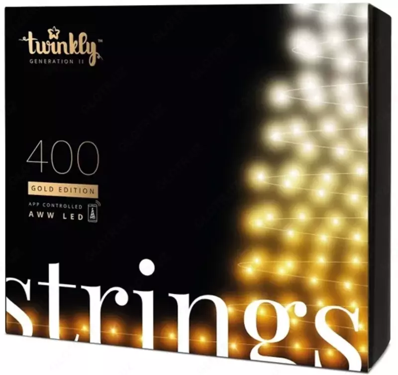 Smart LED Гирлянда Twinkly Strings AWW 400  Gen II  IP44  длина 32м  кабель черный