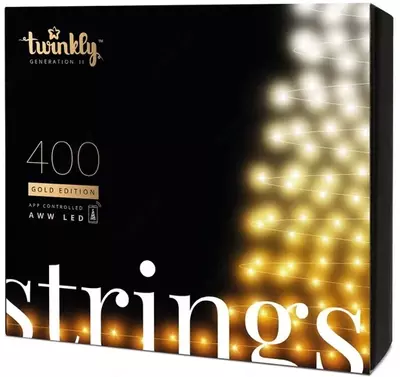 Smart LED Гирлянда Twinkly Strings AWW 400  Gen II  IP44  длина 32м  кабель черный