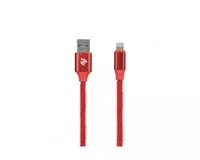 Кабель 2E USB-A - Lightning  Fur  1m  red