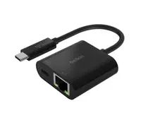 Адаптер Belkin USB-C - Ethernet 60W PD  black