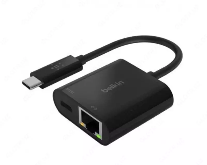 Адаптер Belkin USB-C - Ethernet 60W PD  black