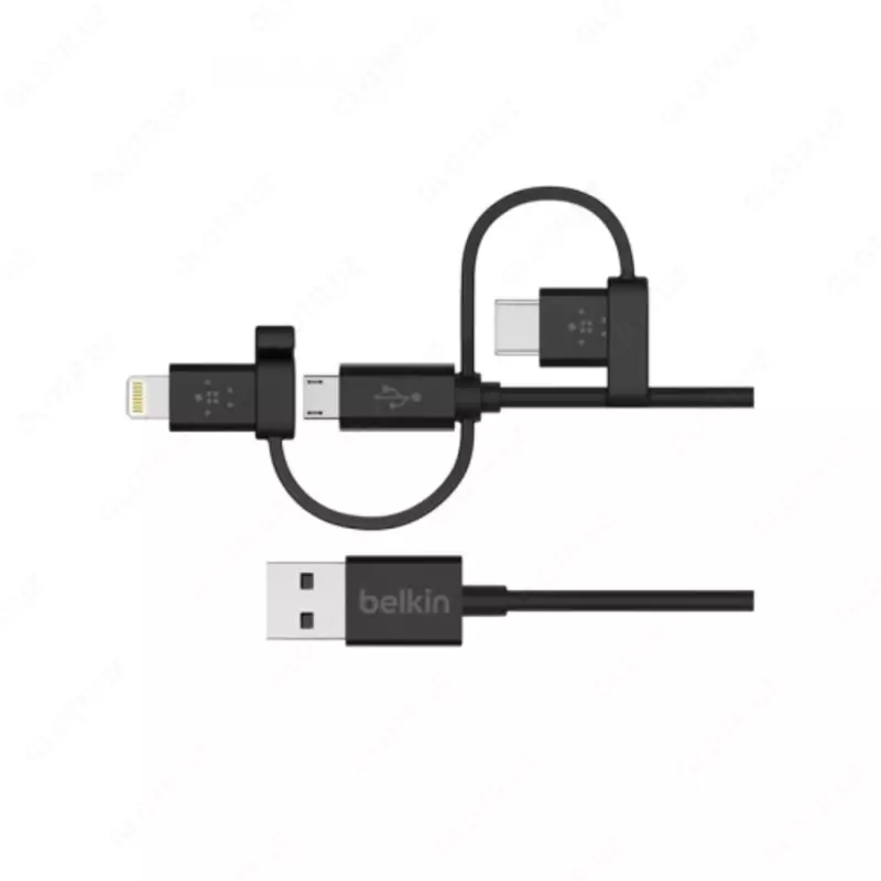 Кабель Belkin USB 2.0 Universal MicroUSB/USB-C/ Lightning Connectors  1.2m