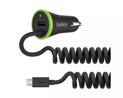 Автомобильное ЗУ Belkin Car Charger 17W USB 3.4A+USB  MicroUSB 1.2м  black