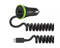 Автомобильное ЗУ Belkin Car Charger 17W USB 3.4A+USB  MicroUSB 1.2м  black