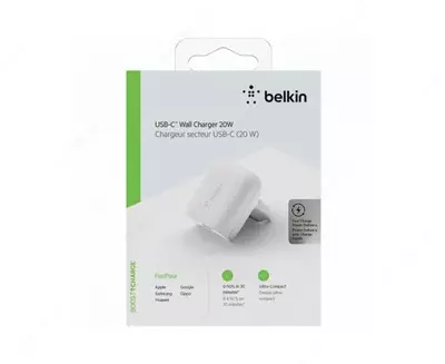 Сетевое ЗУ Belkin Home Charger 20W USB-C PD  white