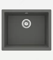 Oshxona uchun lavabo Deante Sabor  keramika  tortburchak  drenajsiz  595x475x220mm  piyola - 1  oralgan  oq 