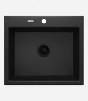 Oshxona uchun lavabo Deante Sabor  keramika  tortburchak  drenajsiz  595x475x220mm  piyola - 1  oralgan  oq 