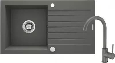 Oshxona uchun lavabo Deante Sabor  keramika  tortburchak  drenajsiz  595x475x220mm  piyola - 1  oralgan  oq 
