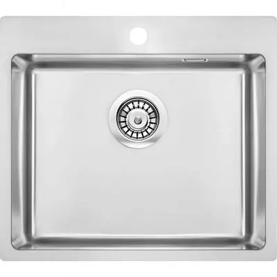 Oshxona uchun lavabo Deante Sabor  keramika  tortburchak  drenajsiz  595x475x220mm  piyola - 1  oralgan  oq 