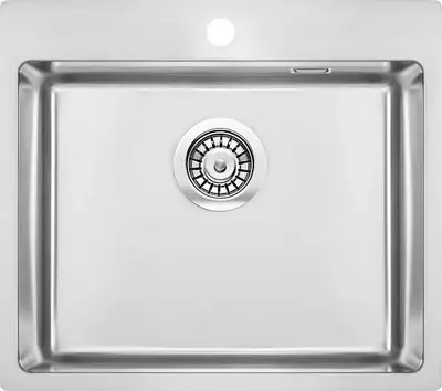  Oshxona uchun lavabo Deante Sabor  keramika  tortburchak  drenajsiz  595x475x220mm  piyola - 1  oralgan  oq  - 