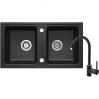 Oshxona uchun lavabo Deante Sabor  keramika  tortburchak  drenajsiz  595x475x220mm  piyola - 1  oralgan  oq 