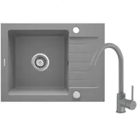 Oshxona uchun lavabo Deante Sabor  keramika  tortburchak  drenajsiz  595x475x220mm  piyola - 1  oralgan  oq 