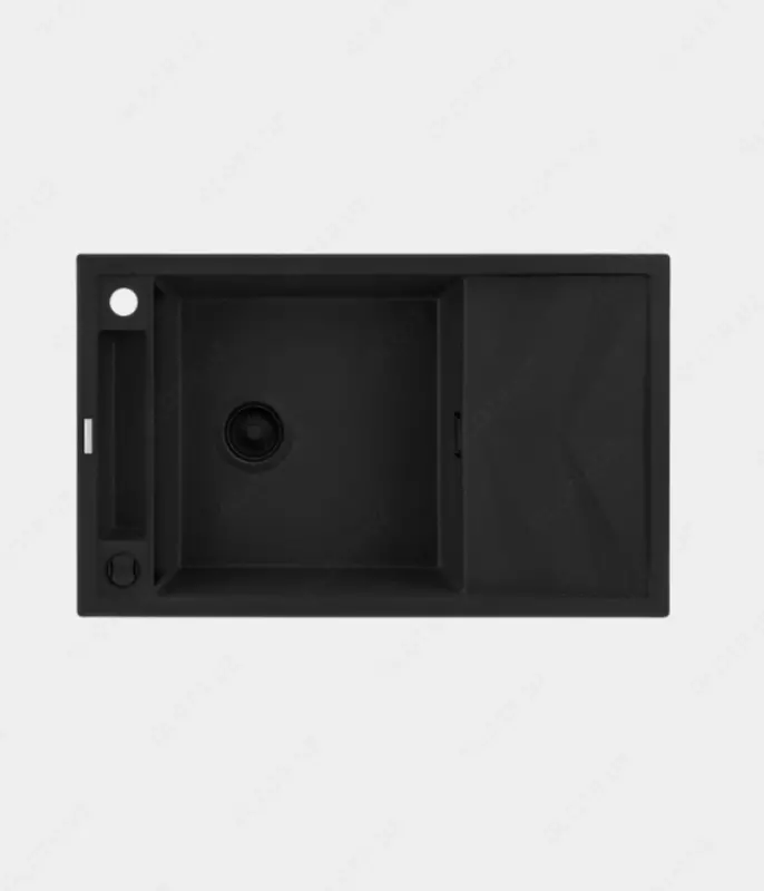 Мойка кухонная Deante Magnetic  гранит  прямоуг.  с крылом  640х500х219мм  чаша - 1  врезная  металл 
