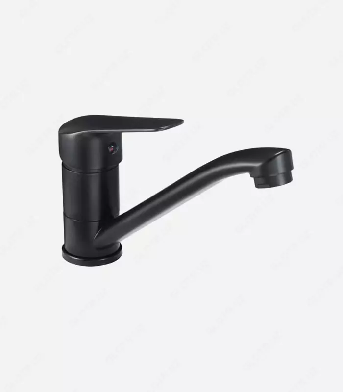  Смеситель для кухни Neo Boro  дл.излива - 227мм  поворотный  1 рычаг  черный  - 