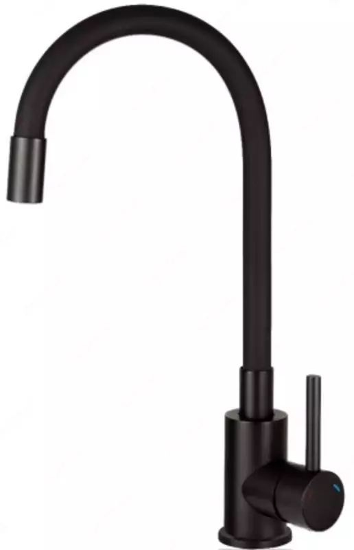 Смеситель для кухни Neo Luno  дл.излива - 380мм  гибкий  1 рычаг  черный  - 