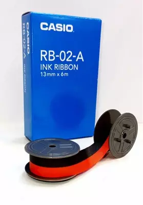 Casio RB-02 калькуляторлари учун бўёқли лента (қора/қизил)