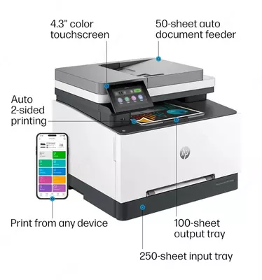 Цветное МФУ HP Color LaserJet Pro MFP 3303fdw (Принтер/Сканер/Копир/Факс)