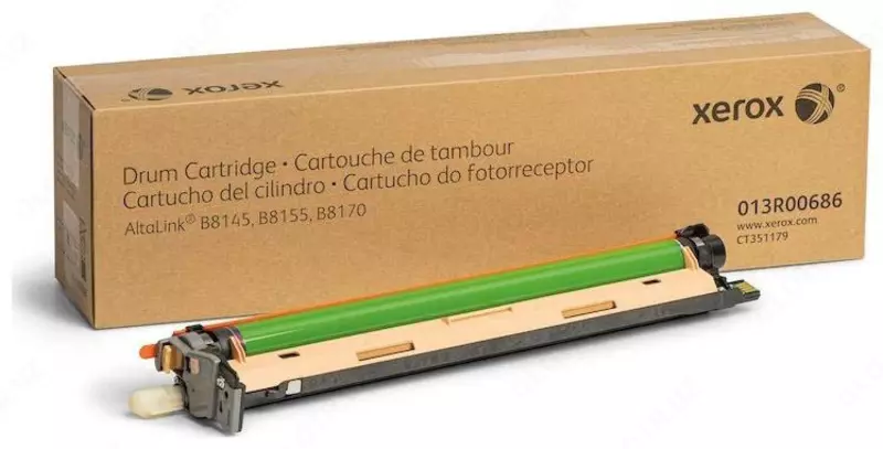 AltaLink B8100/B8200 seriyali printerlar  shuningdek  B8145/B8155/B8170/B8245/B8255/B8270 uchun original Xerox 013R00686 foto barabani (dram-kartridj) (200 000 sahifa resurs)