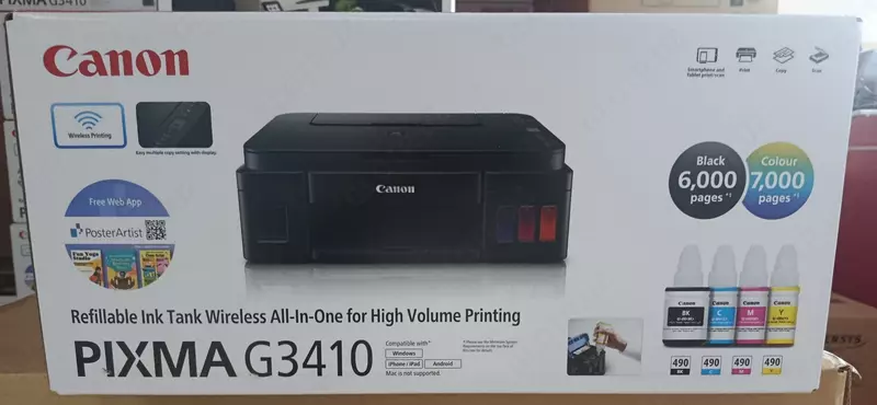 Струйное МФУ Canon PIXMA G3410 с Wi-Fi и СНПЧ
