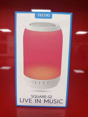 Портативная беспроводная Bluetooth колонка со светодиодной подсветкой TECNO Square S2  колонка-ночник