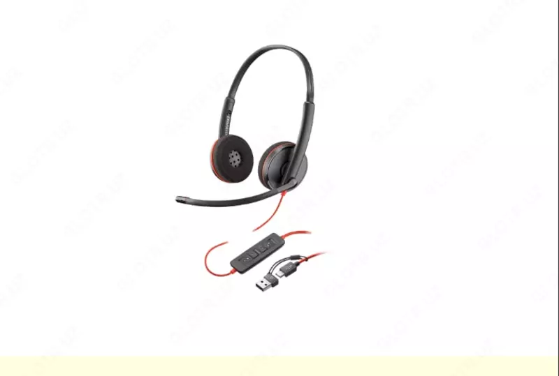 Poly Blackwire 3220 USB-C simli stereo quloqchini (p/n 8X228A6 / Bulk)  qora (USB-C/A otkazgich bilan)