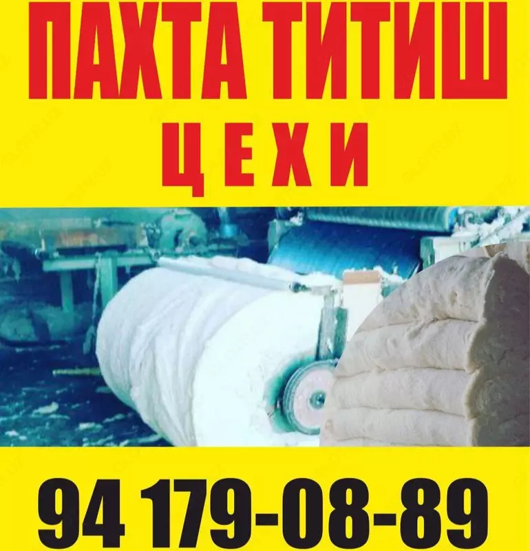 Вата чесальный цех