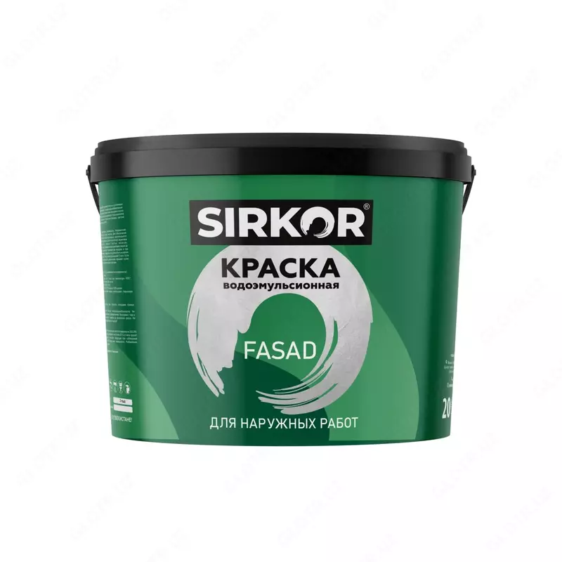 "SIRKOR" suvga asoslangan bo'yoq "FASAD" 10 kg