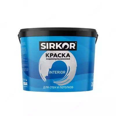 "SIRKOR" краска водоэмульсионная "INTERIOR" 10 кг
