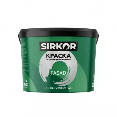 "SIRKOR" suvga asoslangan bo'yoq "FASAD" 20 kg