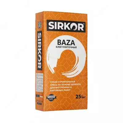 "SIRKOR" kafel yopishtiruvchi "BAZA" 25 kg