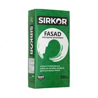 "SIRKOR" шпаклевка цементная "FASAD" 20 кг - 30 000 сум