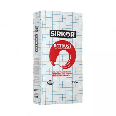 "SIRKOR" штукатурка "ROBUST" 25 кг - 26 000 сум / шт.