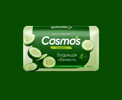 Туалетное мыло COSMOS с экстрактом огурца