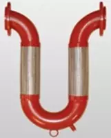 Metall ko'rgichli kengaytiruvchi bo'g'inlar Omega-Flex U-Flex Grooved (X