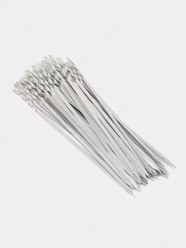 Шампуры металлические крученные 40 см, 50 шт