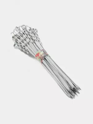 Набор шампуров крученные с кольцом 55 см